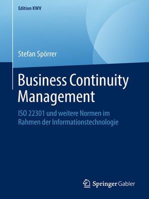 cover image of Business Continuity Management